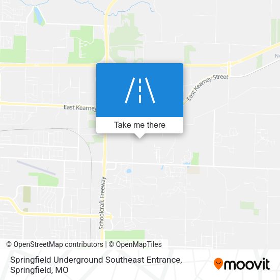 Springfield Underground Southeast Entrance map