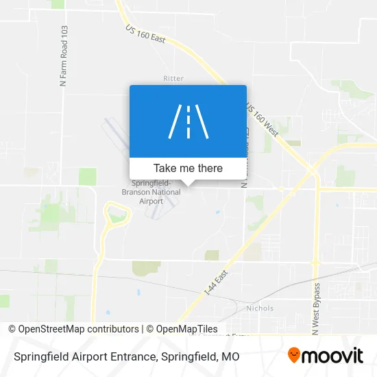 Springfield Airport Entrance map