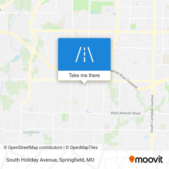 South Holiday Avenue map