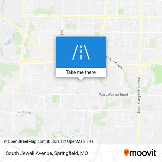 Mapa de South Jewell Avenue