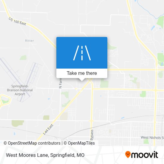 West Moores Lane map