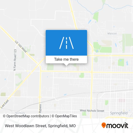 Mapa de West Woodlawn Street