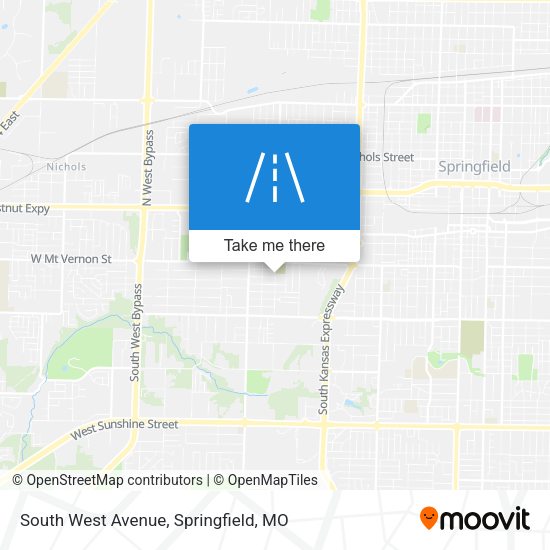 South West Avenue map