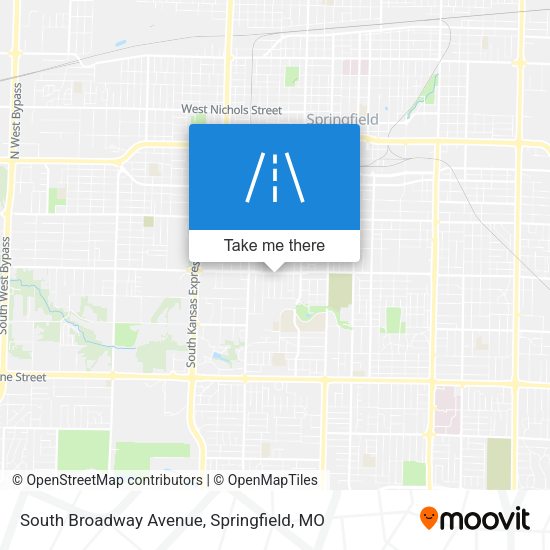 South Broadway Avenue map
