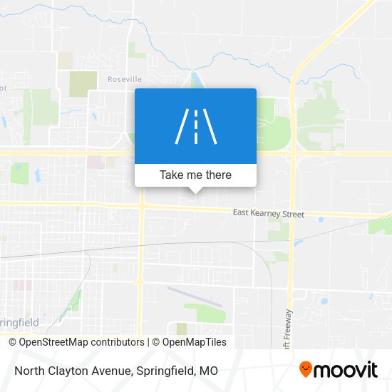 North Clayton Avenue map