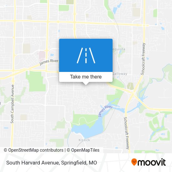 South Harvard Avenue map