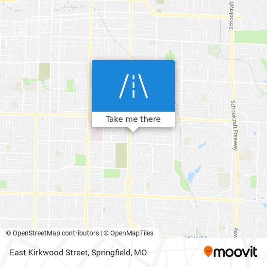 East Kirkwood Street map