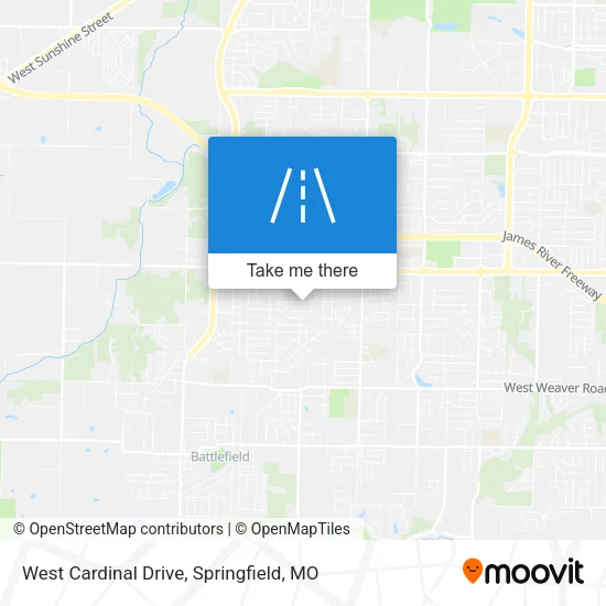 West Cardinal Drive map