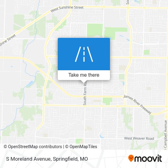 S Moreland Avenue map