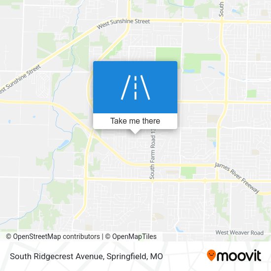 South Ridgecrest Avenue map