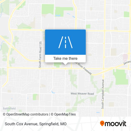 South Cox Avenue map