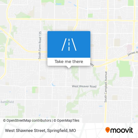 West Shawnee Street map