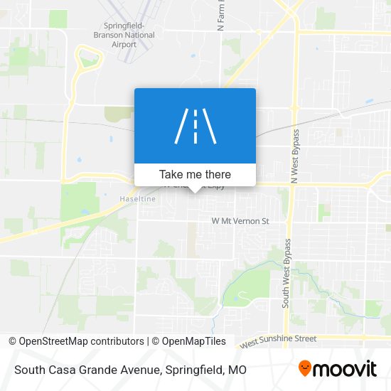 South Casa Grande Avenue map