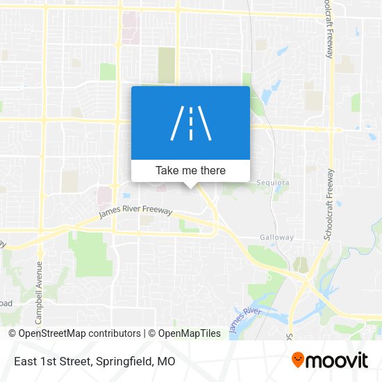 East 1st Street map