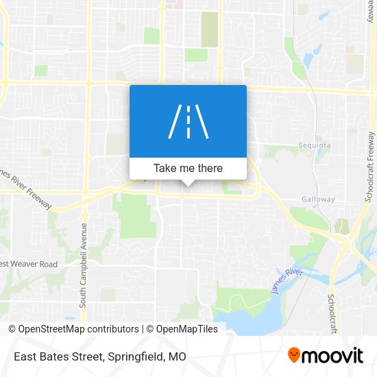 East Bates Street map