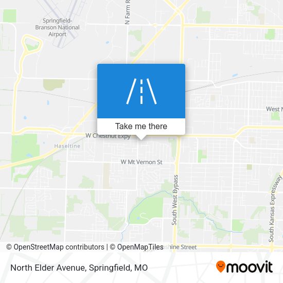 North Elder Avenue map