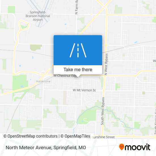 North Meteor Avenue map
