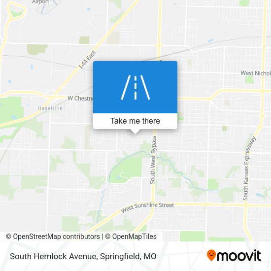 South Hemlock Avenue map
