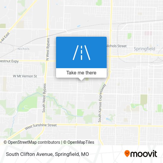 South Clifton Avenue map