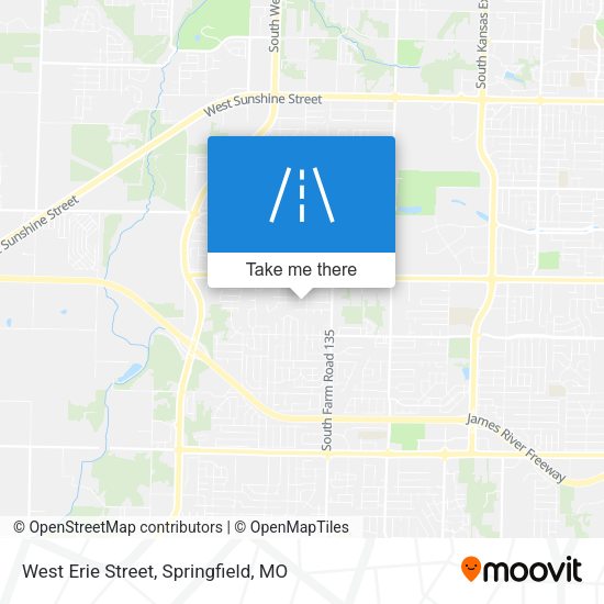 West Erie Street map