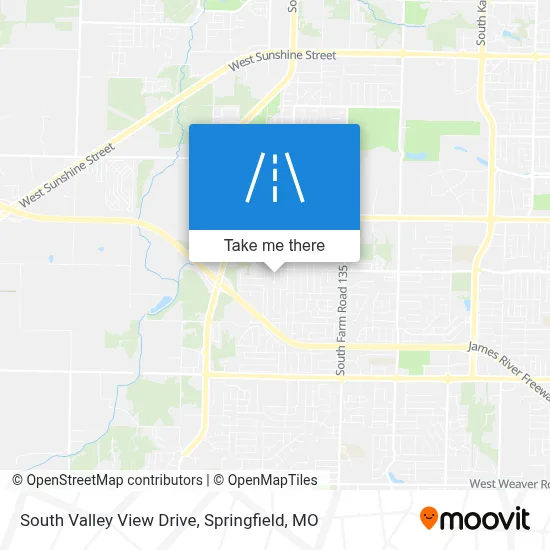 South Valley View Drive map