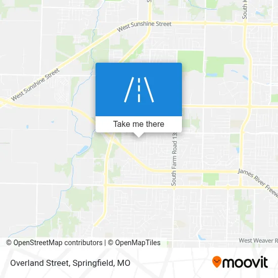 Overland Street map