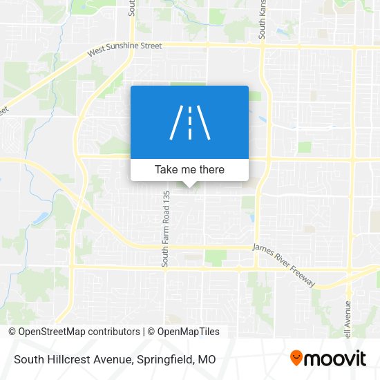 South Hillcrest Avenue map