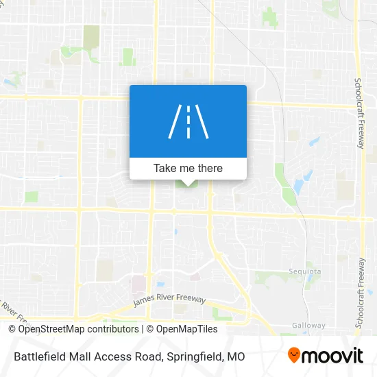 Battlefield Mall Access Road map