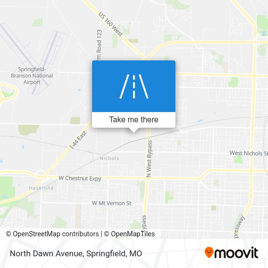 North Dawn Avenue map