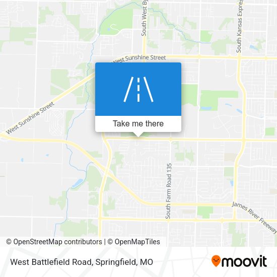West Battlefield Road map