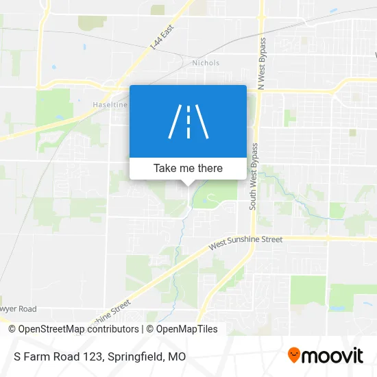 S Farm Road 123 map
