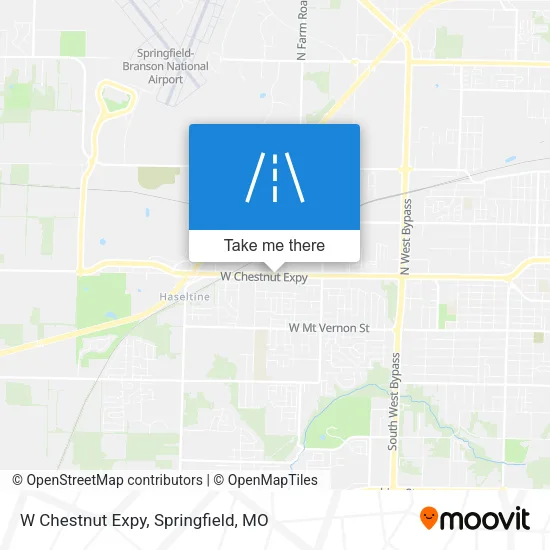 W Chestnut Expy map