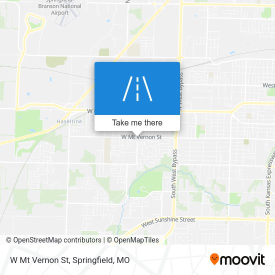 W Mt Vernon St map