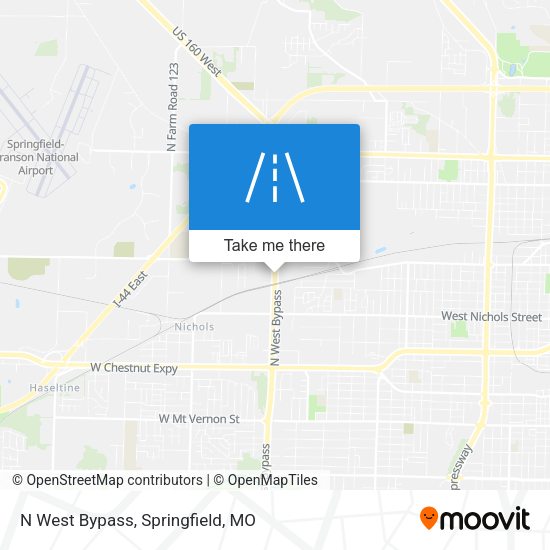 Mapa de N West Bypass