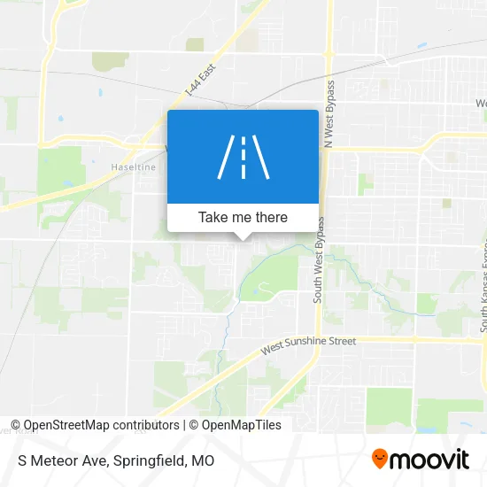 S Meteor Ave map