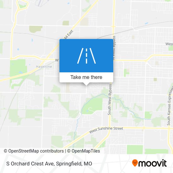 S Orchard Crest Ave map