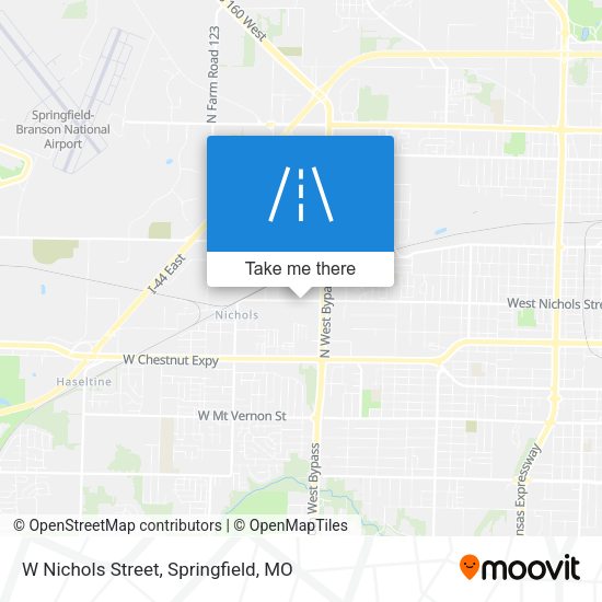 W Nichols Street map