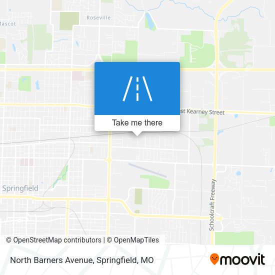 North Barners Avenue map