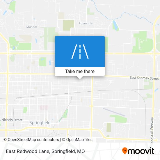 East Redwood Lane map