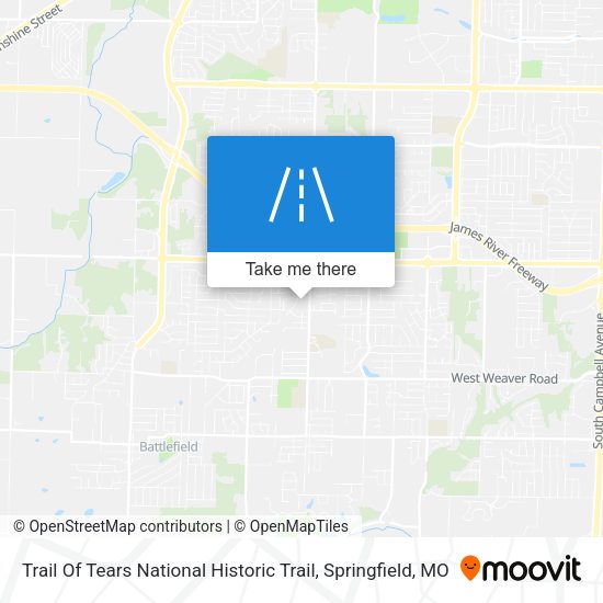 Trail Of Tears National Historic Trail map