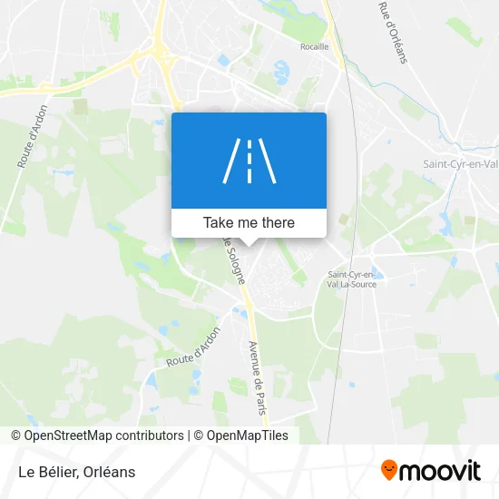 Le Bélier map
