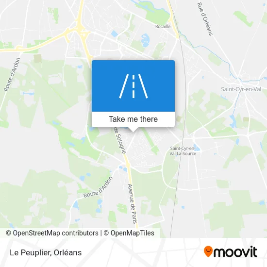 Le Peuplier map