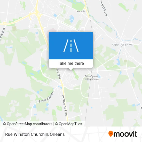 Rue Winston Churchill map