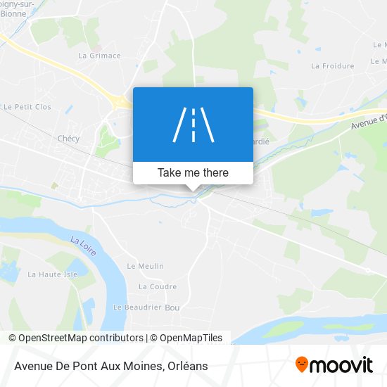 Mapa Avenue De Pont Aux Moines