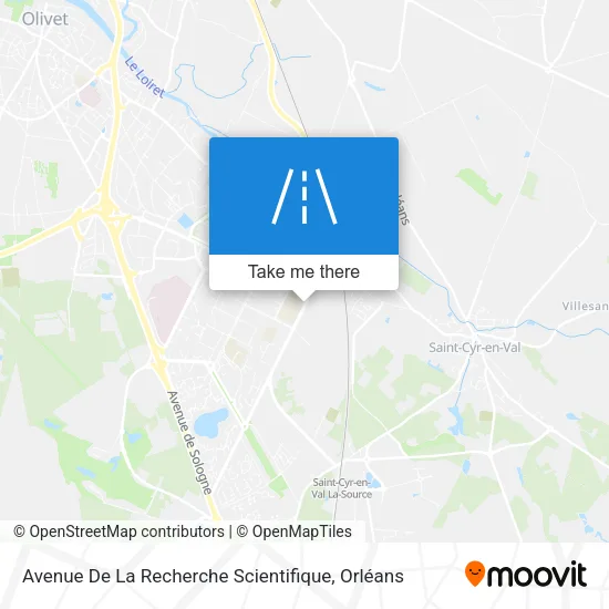 Avenue De La Recherche Scientifique map