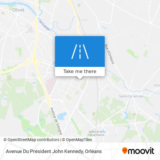 Mapa Avenue Du Président John Kennedy