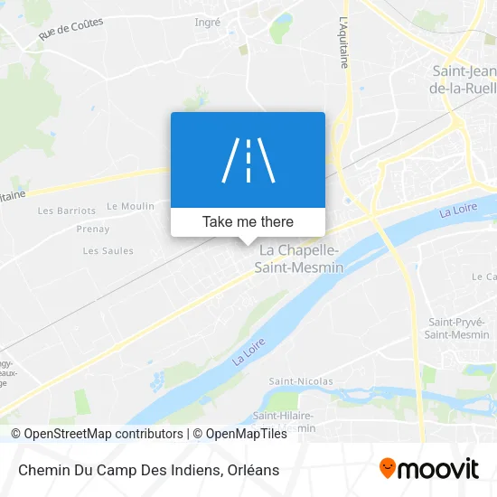 Chemin Du Camp Des Indiens map