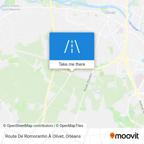 Route De Romorantin À Olivet map