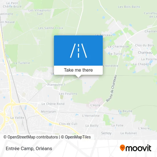 Entrée Camp map