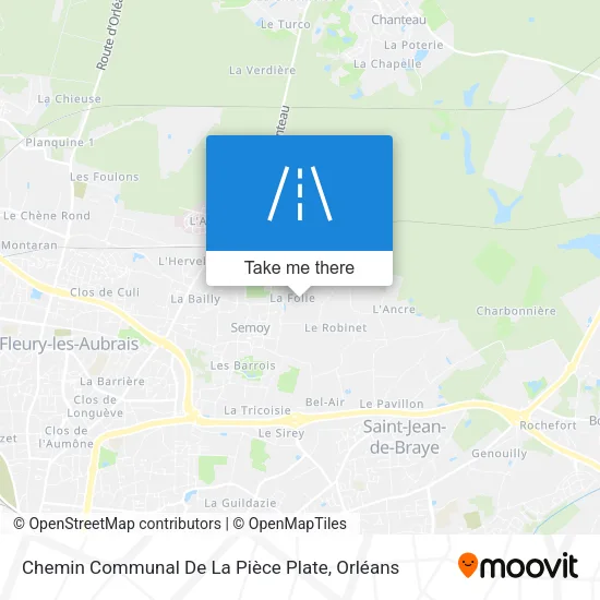 Chemin Communal De La Pièce Plate map
